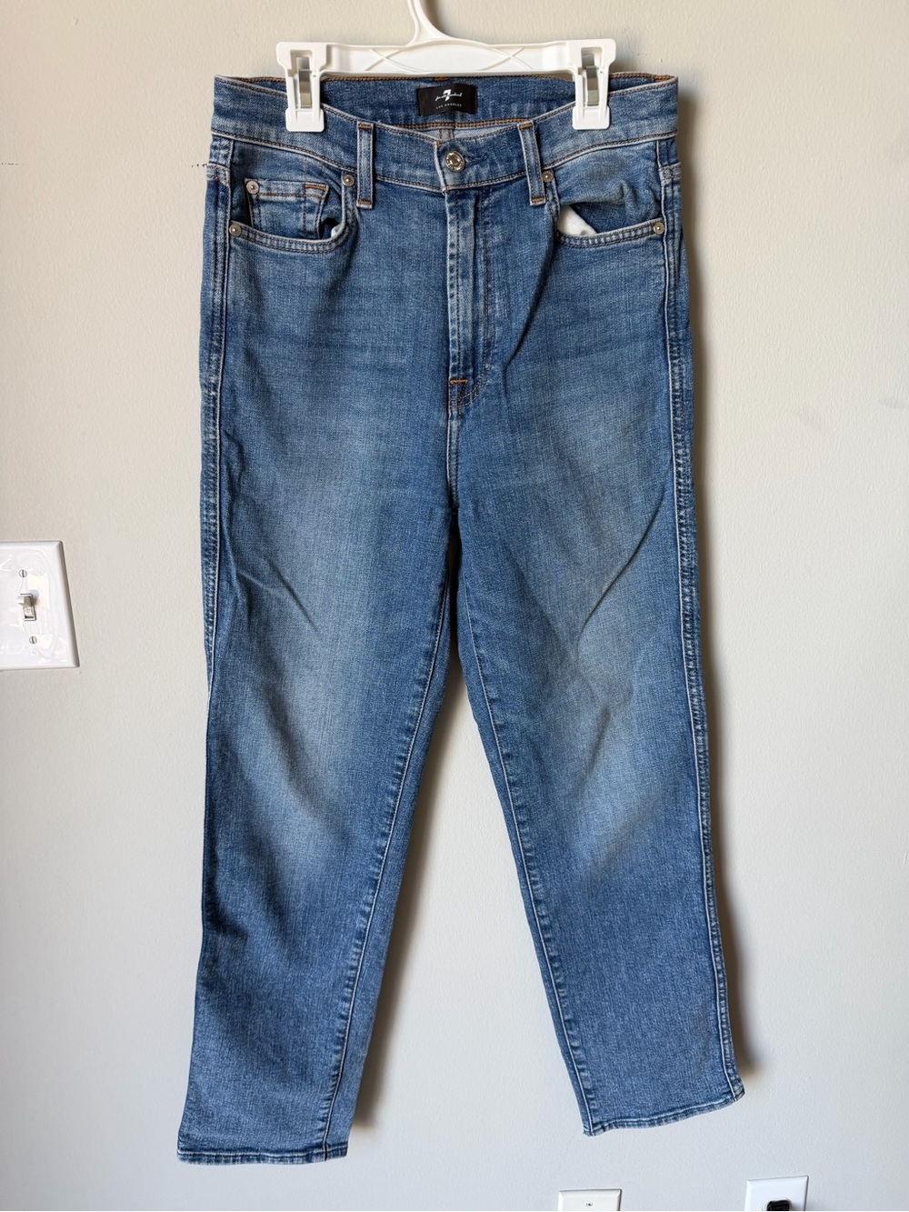 7 For All Mankind Women’s Blue Straight Leg Jeans